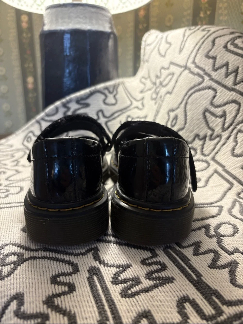Dr. Martens Kids Black Patent Leather Mary Jane Shoes